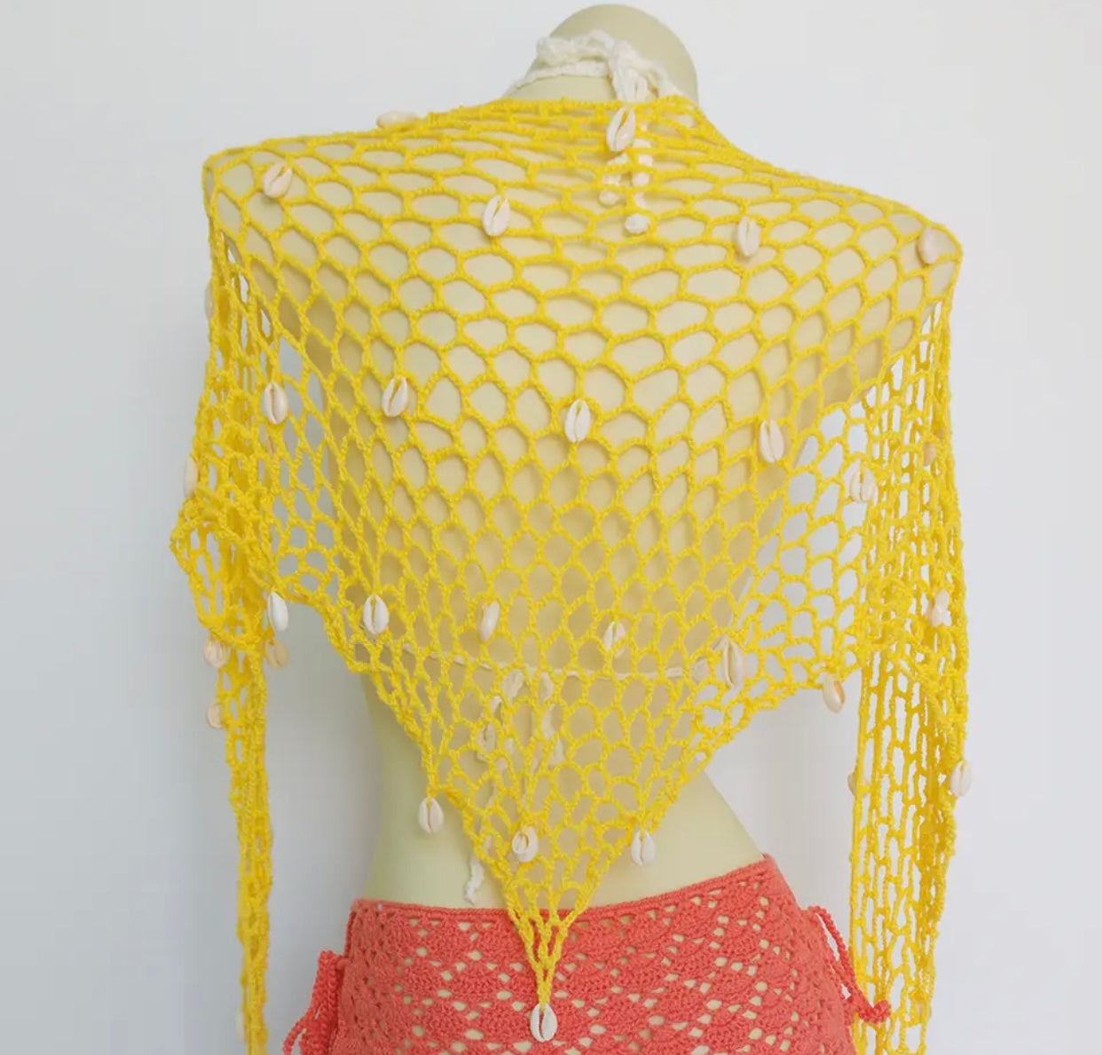 Beach Fishnet Coverups In Yellow