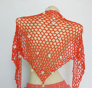 Beach Fishnet Coverups In Orange