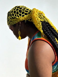 Crotchet scarf In Yellow