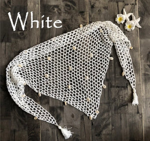 Beach Fishnet Coverups In White