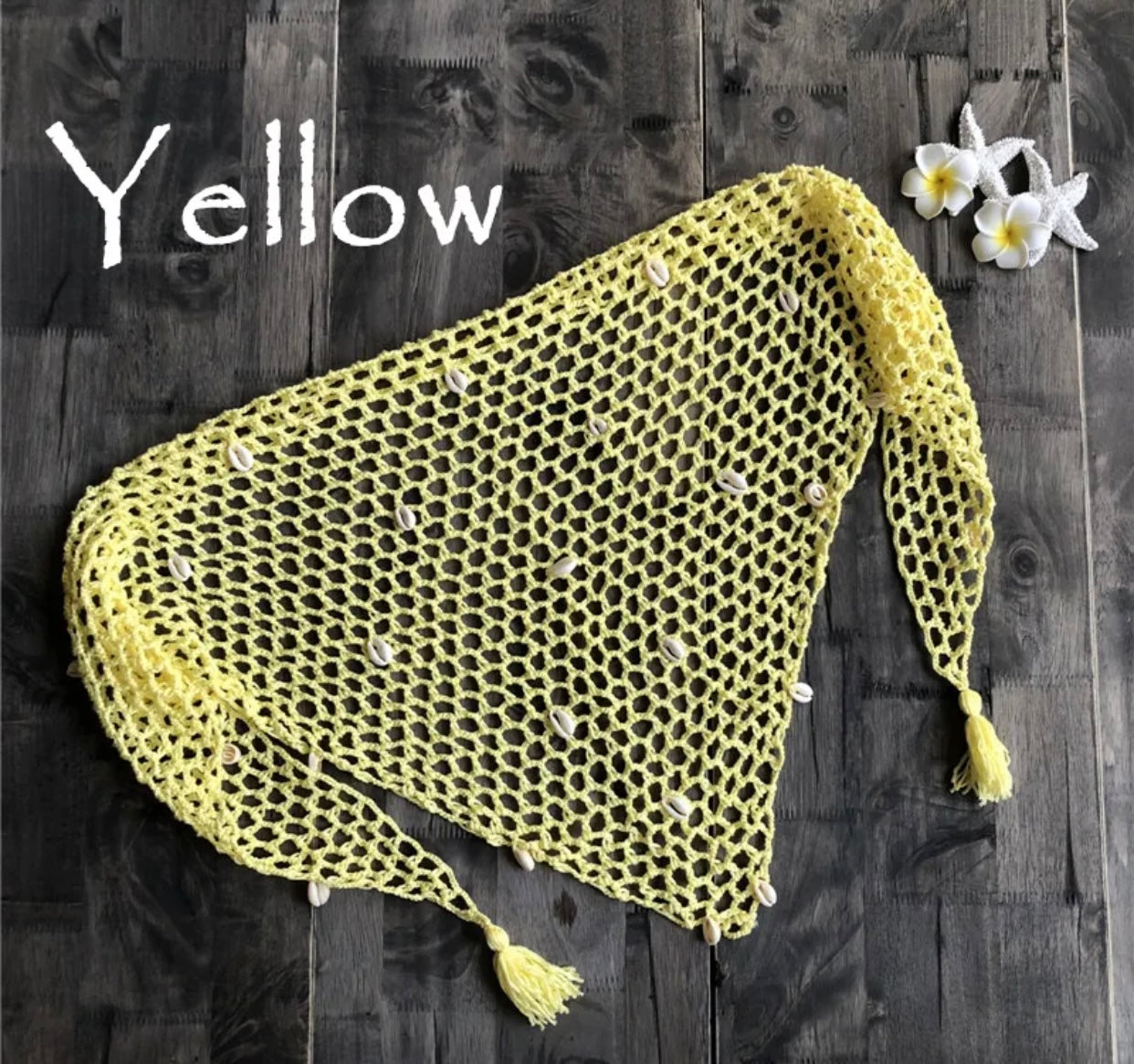 Beach Fishnet Coverups In Yellow